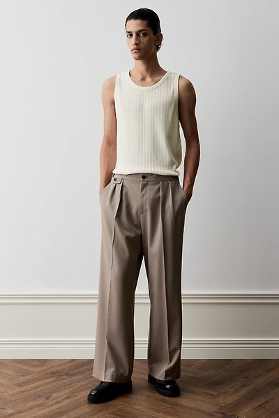 Slim Fit Pointelle Jersey Tank Top