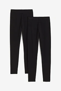 Lot de 2 leggings en jersey