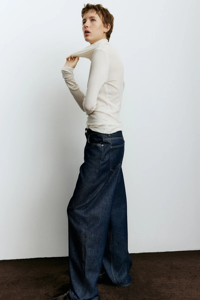 Jean ample taille haute