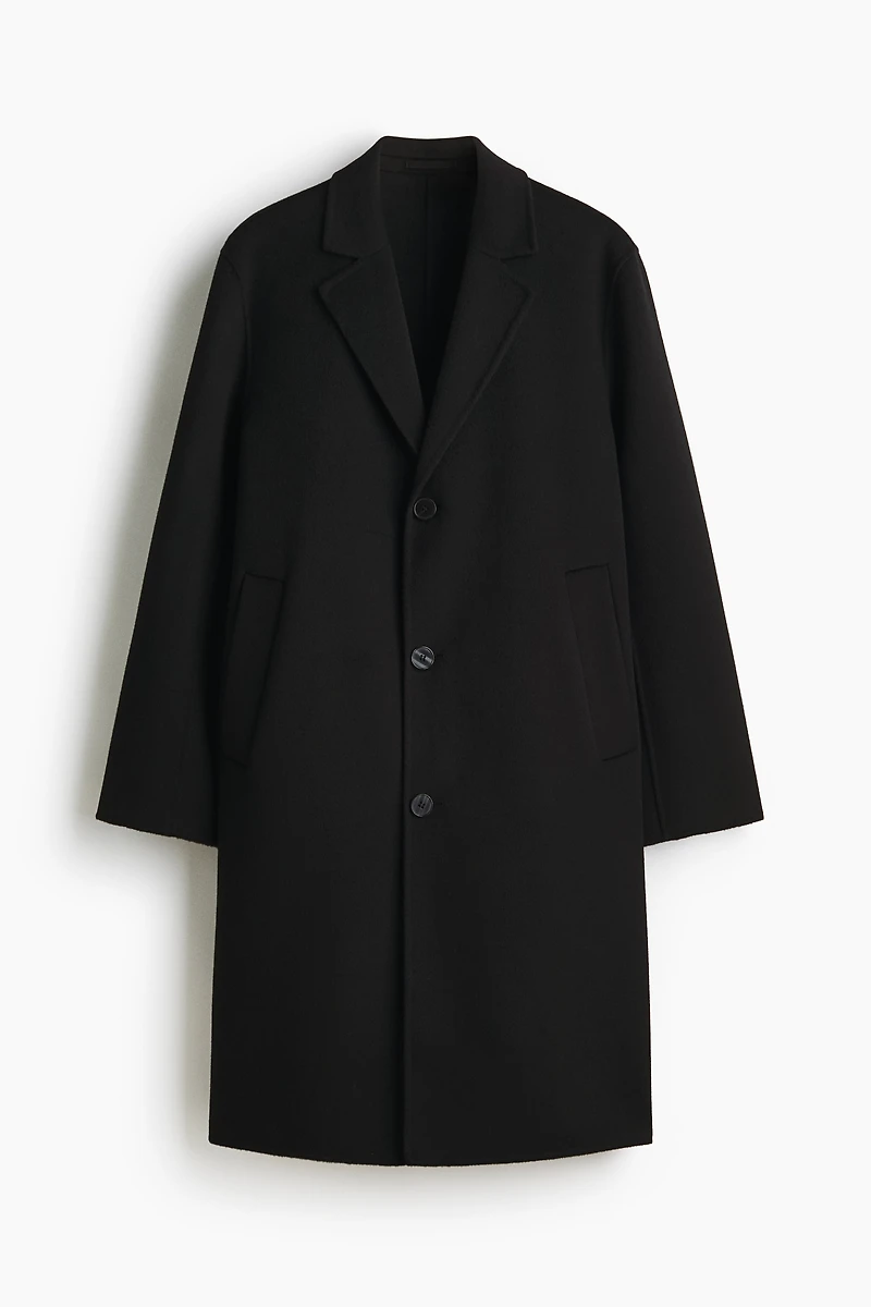 Single-Breasted Wool Coat