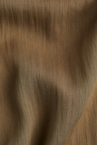 Wide-Leg Twill Pants