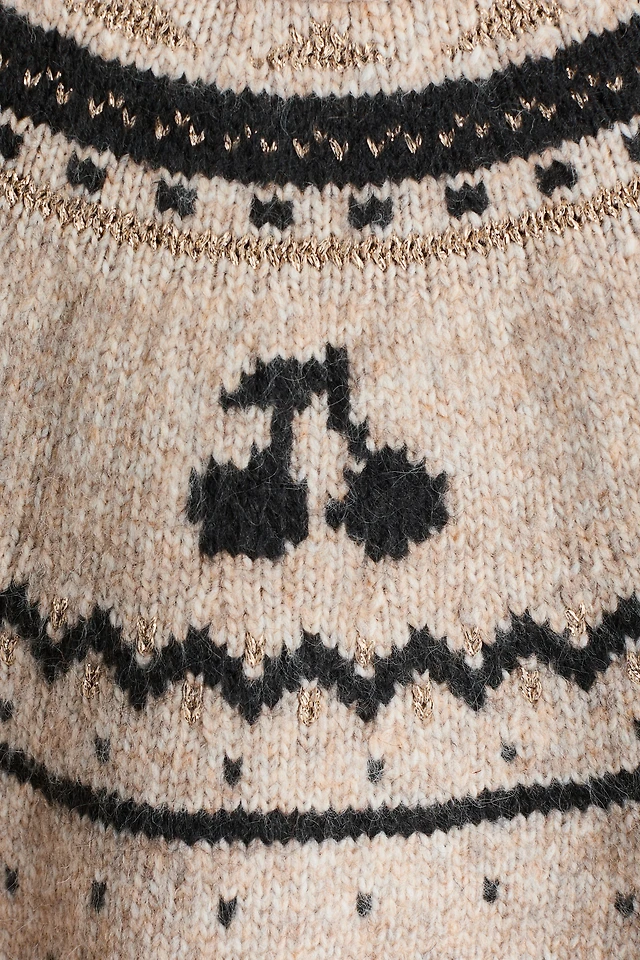 Jacquard-Knit Sweater