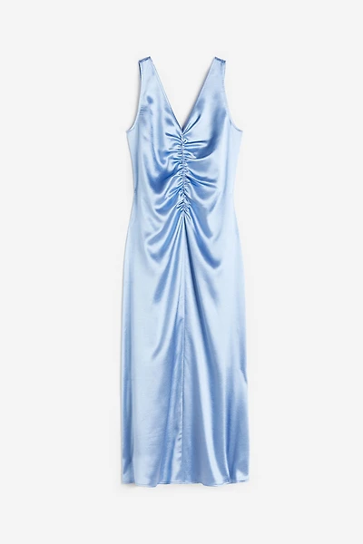 Ruched Satin Dress