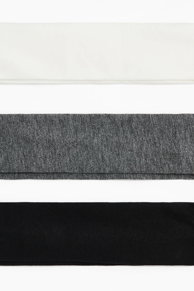 Lot de 3 bandeaux en jersey coton