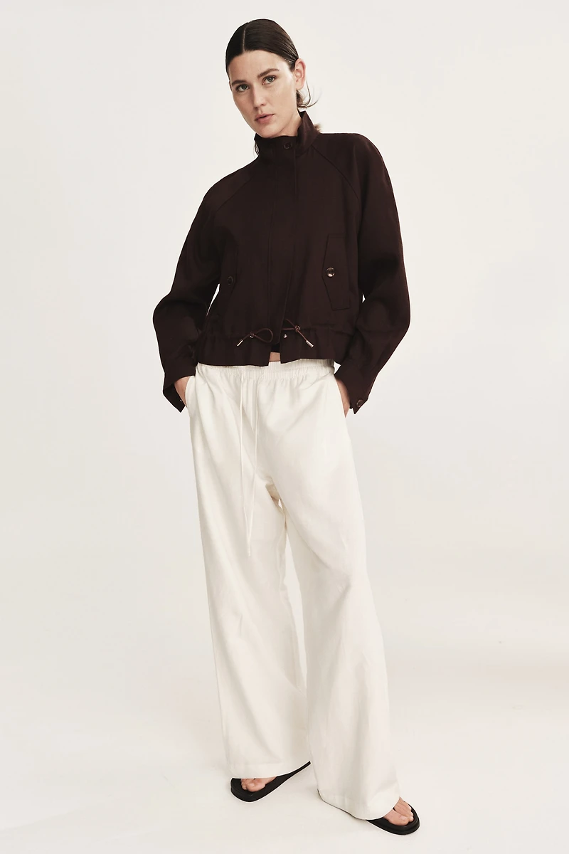 Oversized Linen-Blend Jacket