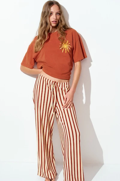 Pantalon droit avec cordon de serrage