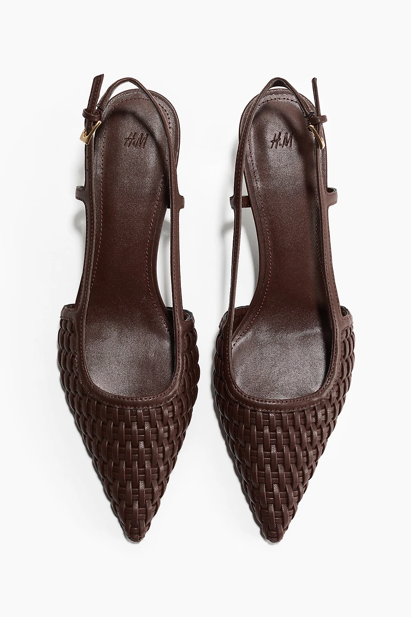 Escarpins à bride arrière petit talon