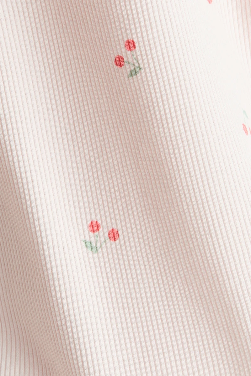 2-Piece Ribbed Cotton Set