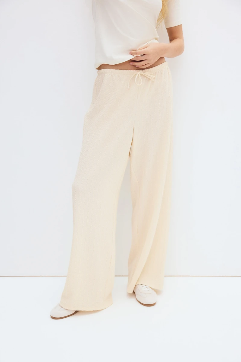 Textured Jersey Drawstring Pants