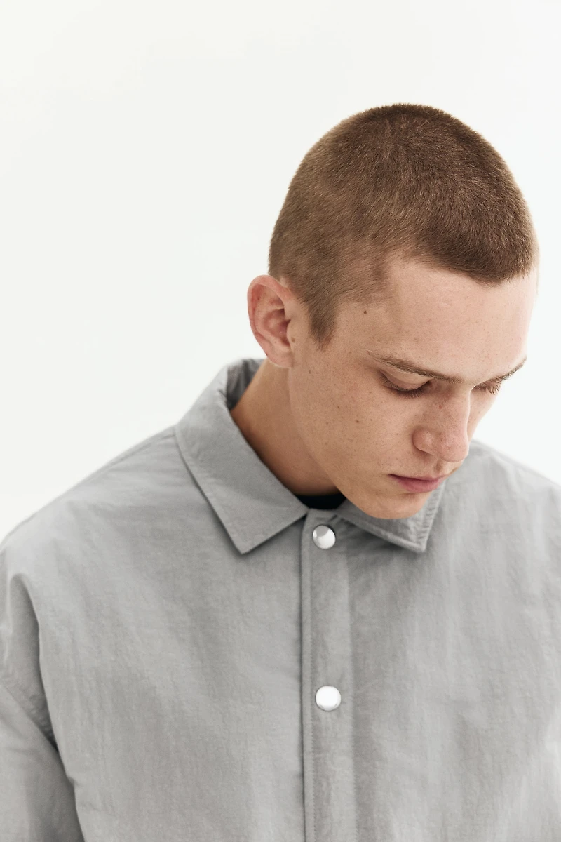 Relaxed-Fit Padded Nylon Overshirt
