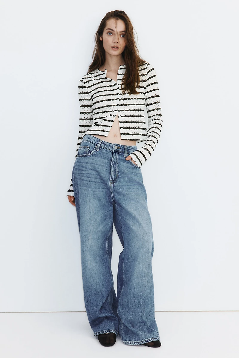 Pointelle Jersey Cardigan