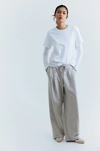 Pleat-Front Sweatpants