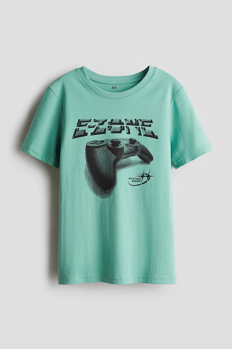 Printed cotton T-shirt