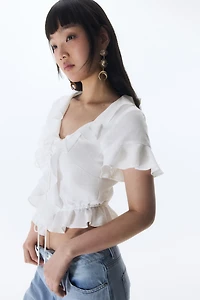 Flounced blouse