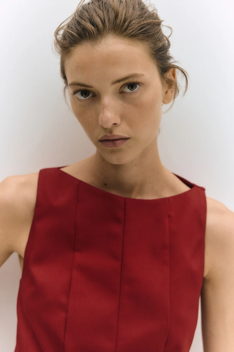 Sleeveless Peplum Top