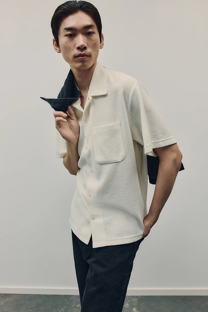 Regular Fit Textured Jersey Shirt