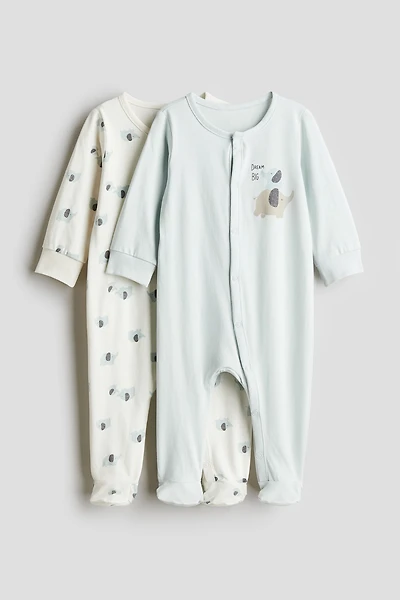 2-pack Cotton Pajama Jumpsuits
