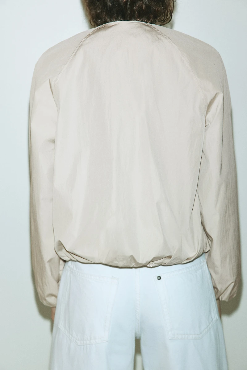 Bubble-Hem Bomber Jacket