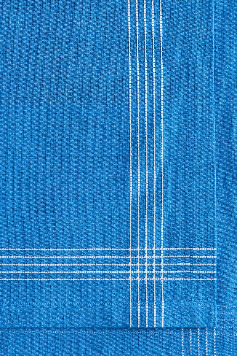 Embroidered-Motif Linen-Blend Tablecloth