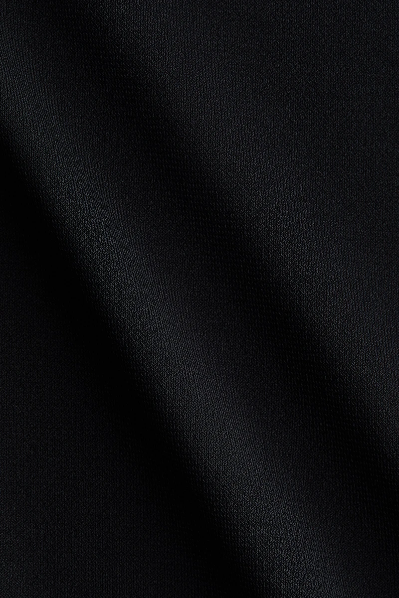 Cape-Sleeved Fine-Knit Dress