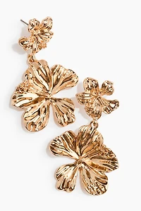 Boucles d'oreilles avec pendentif fleur