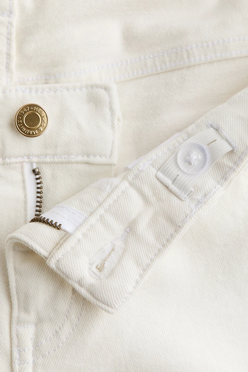 MAMA Wide Low Waist Ankle Jeans