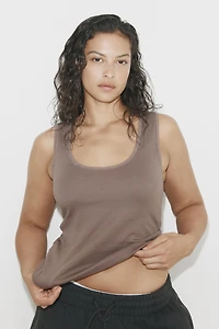 Lace-Trimmed Tank Top