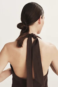 Robe dos nu en lin