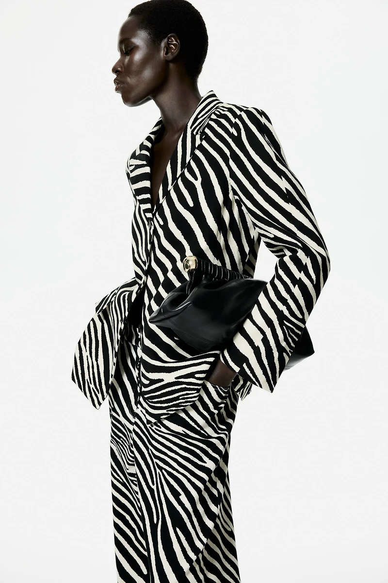 Single-Breasted Twill Blazer