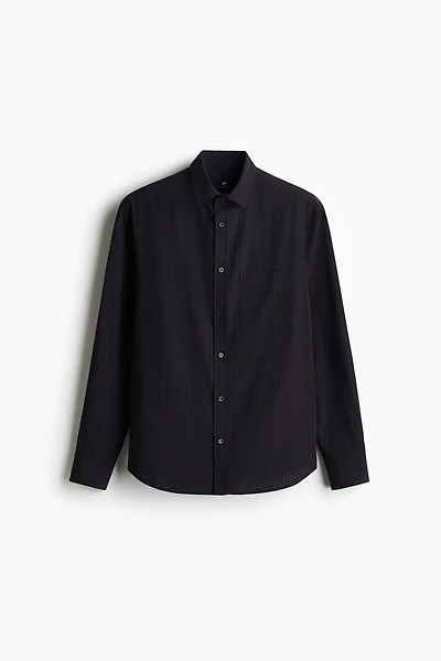 Chemise classique en lyocell mélangé
