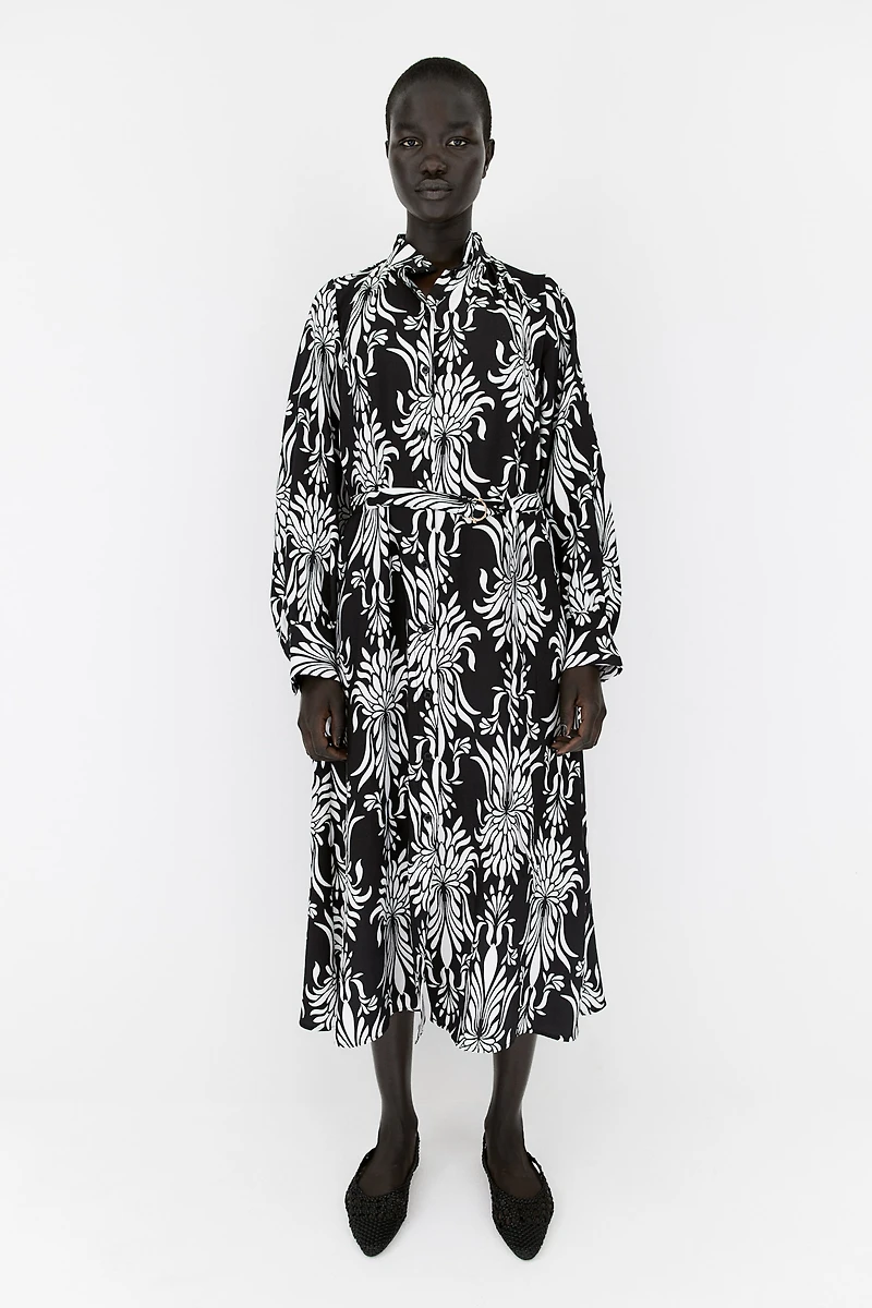 Robe midi avec col