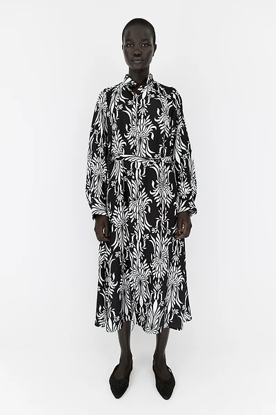 Robe midi avec col