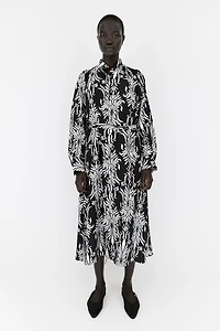 Robe midi avec col