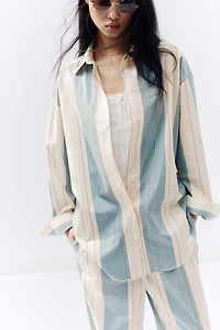 Chemise ample en popeline