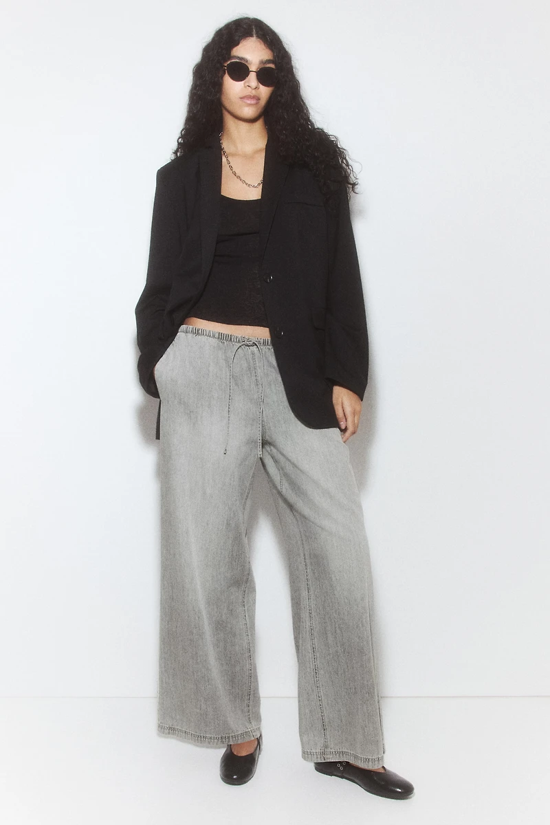 Denim Drawstring Pants