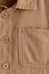 Linen-Blend Shacket
