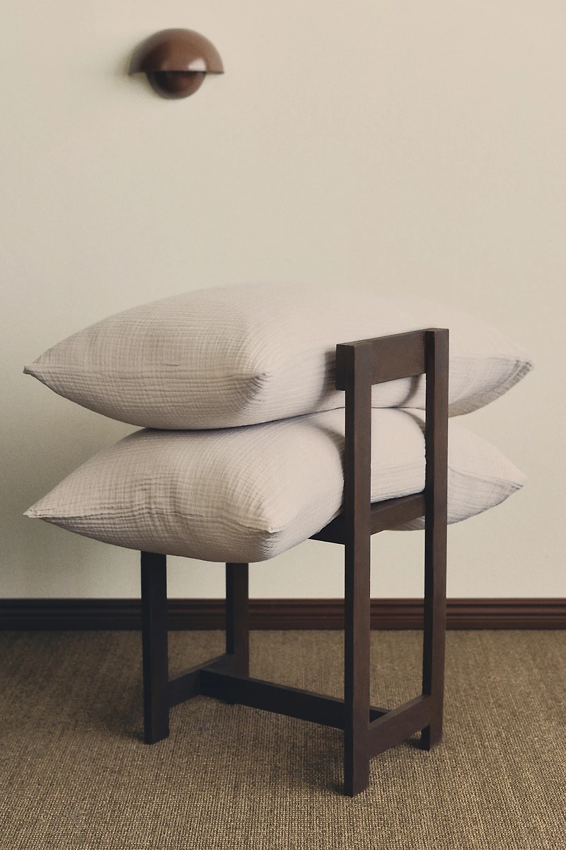 Lot de 2 taies d'oreiller en mousseline de coton