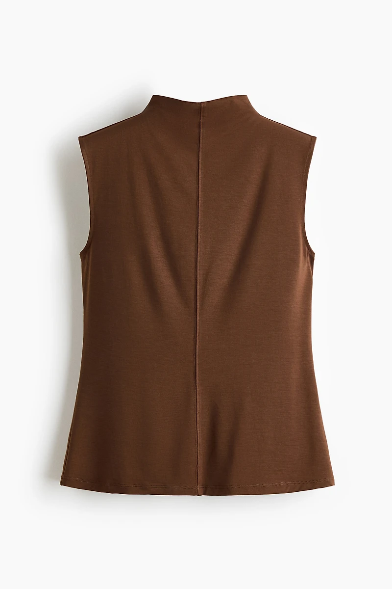 Modal-Blend Mock Turtleneck Top