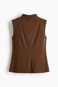 Modal-Blend Mock Turtleneck Top