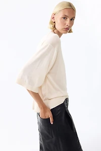 Haut à manches courtes en tricot fin