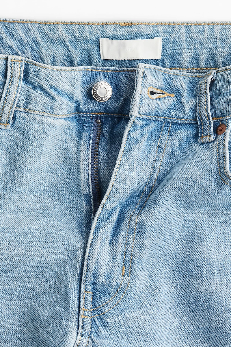 High Rise Slim Straight Ankle Jeans
