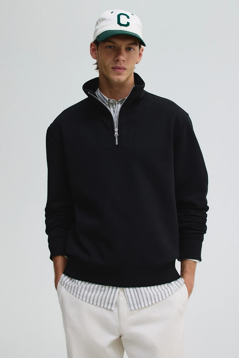 Regular Fit Half-Zip Sweatshirt