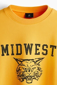 Loose-Fit Printed Sweatshirt