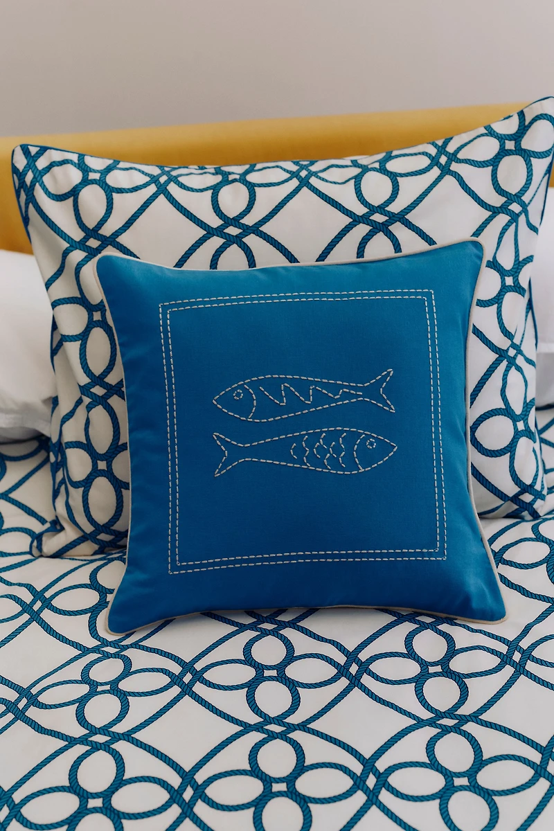 Embroidered-Motif Cushion Cover