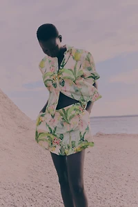 Patterned Cotton Shorts