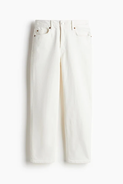 High Rise Slim Straight Ankle Jeans