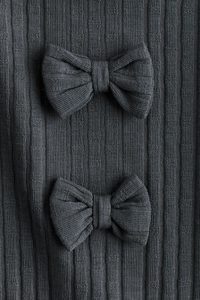 2-Piece Knit Bow-Detail Set