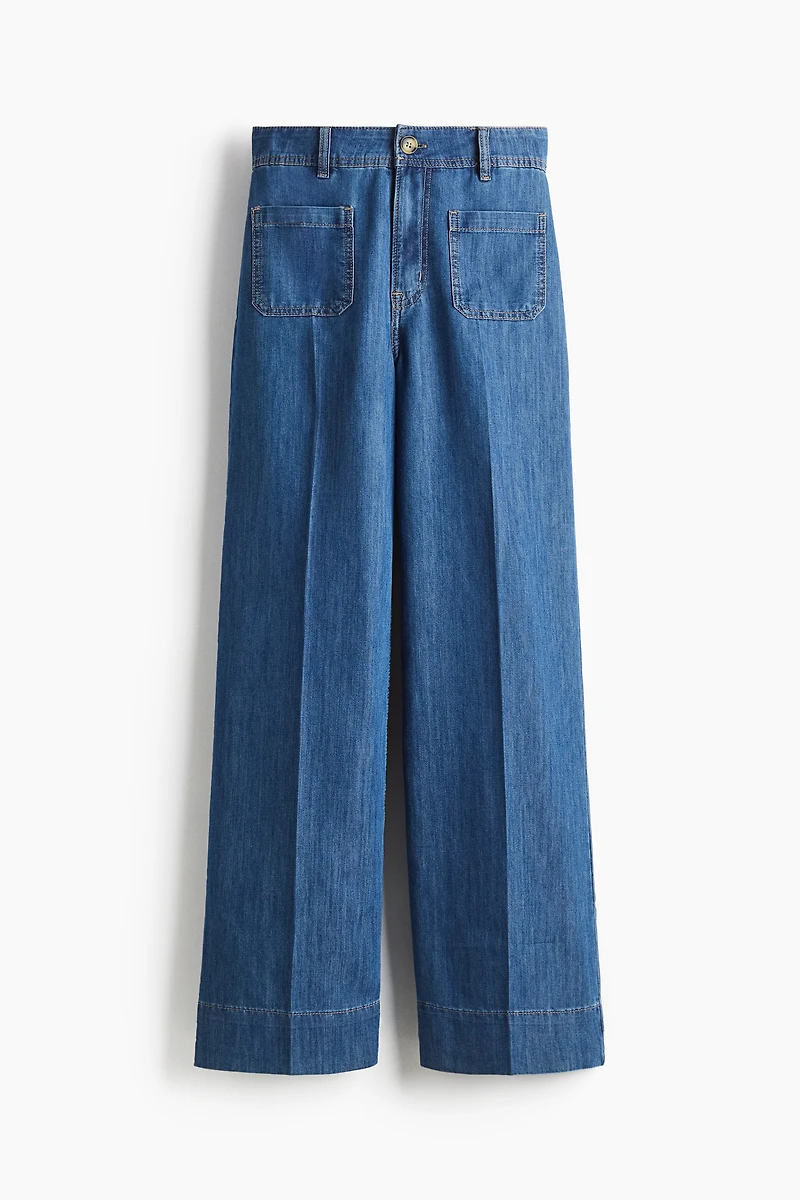 Jean large taille haute