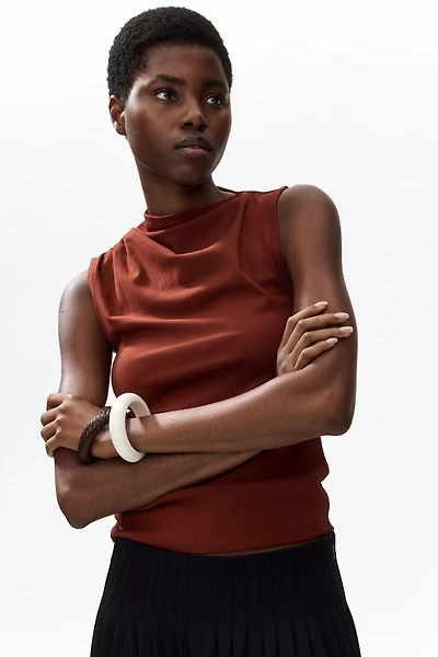 Draped Crinkled Top