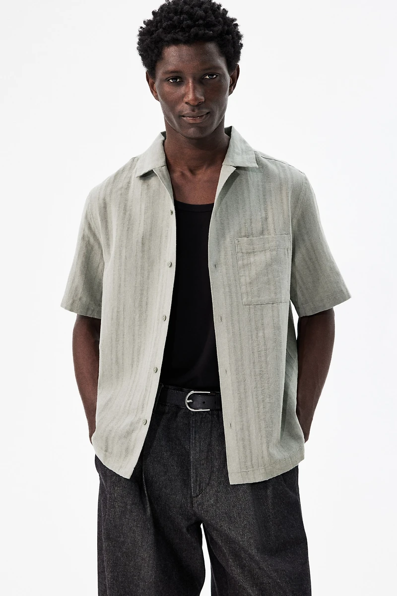 Regular-Fit Linen-Blend Resort Shirt